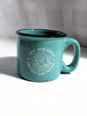 M Ware Campfire Mug "Love Our Earth - Protect Our Future"
